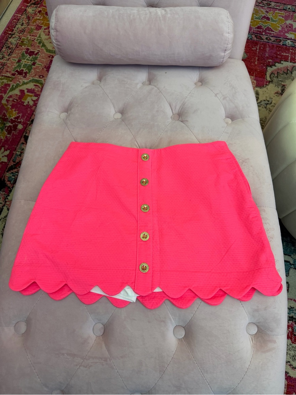Lilly Pulitzer Neon Pink Scalloped Skorts